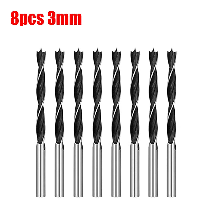 8Pcs/Set  Wood Drill Bit Set 3MM-10MM Drill Bits Kit For Woodworking Wood Tools Spiral Drill Bit High Carbon Steel