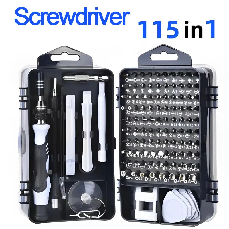 115 - piece Precision Screwdriver Set, Manual Tool Set for Precision Computer, Smartphone and Watch Repair and Disassembly