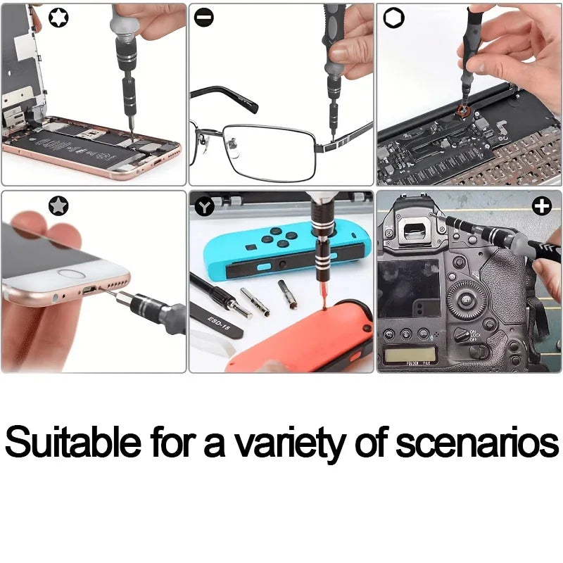 115 - piece Precision Screwdriver Set, Manual Tool Set for Precision Computer, Smartphone and Watch Repair and Disassembly
