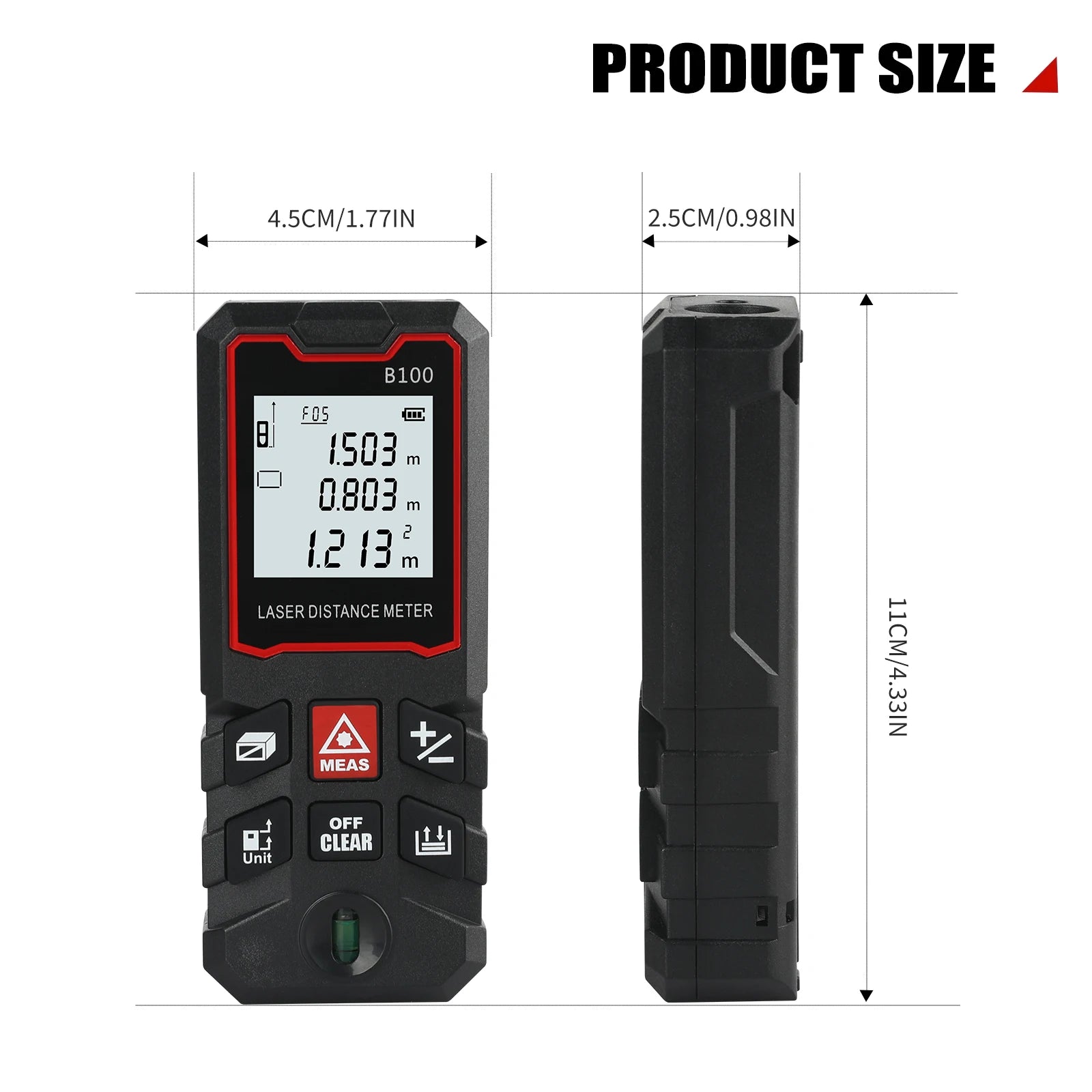 Laser Measuring Tool  Digital Tape Measure High Accuracy, Professional Laser Distance Meter with LCD Display for Constructi