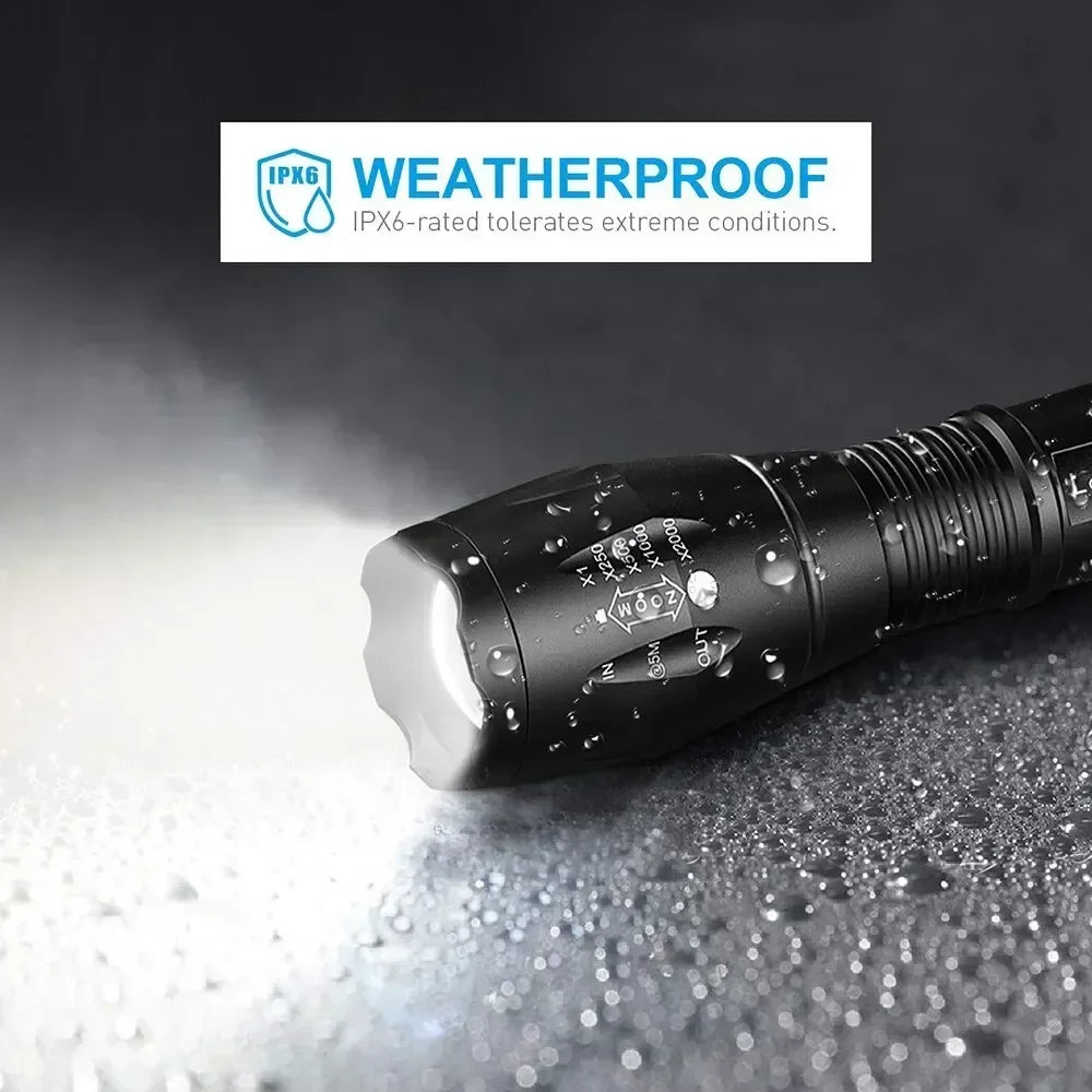 LED Flashlights,Portable Flash Light With 5 Modes & Zoomable,Bright Torch For Camping, Hiking Outdoor, Home Emergency Lighting