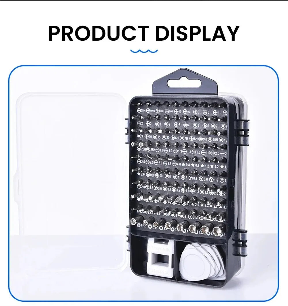 115 - piece Precision Screwdriver Set, Manual Tool Set for Precision Computer, Smartphone and Watch Repair and Disassembly