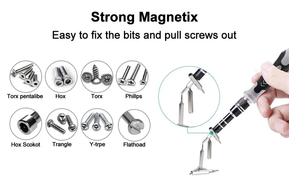 115 - piece Precision Screwdriver Set, Manual Tool Set for Precision Computer, Smartphone and Watch Repair and Disassembly