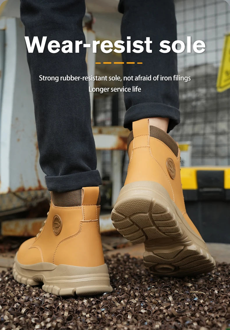 Steel Toe Shoes for Men Women Lightweight Anti-smash Steel Toe Sneakers Indestructible Work Boots Construction Safety Shoes