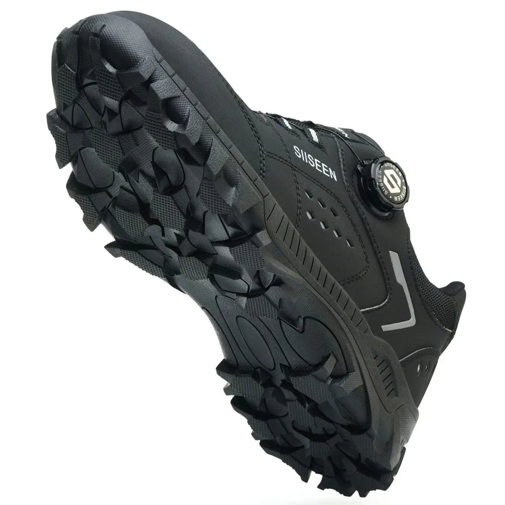 Steel Toe Safety Shoes for Men - Puncture Proof, Slip Resistant & Durable Work Boots for Construction, Outdoor Industrial Use