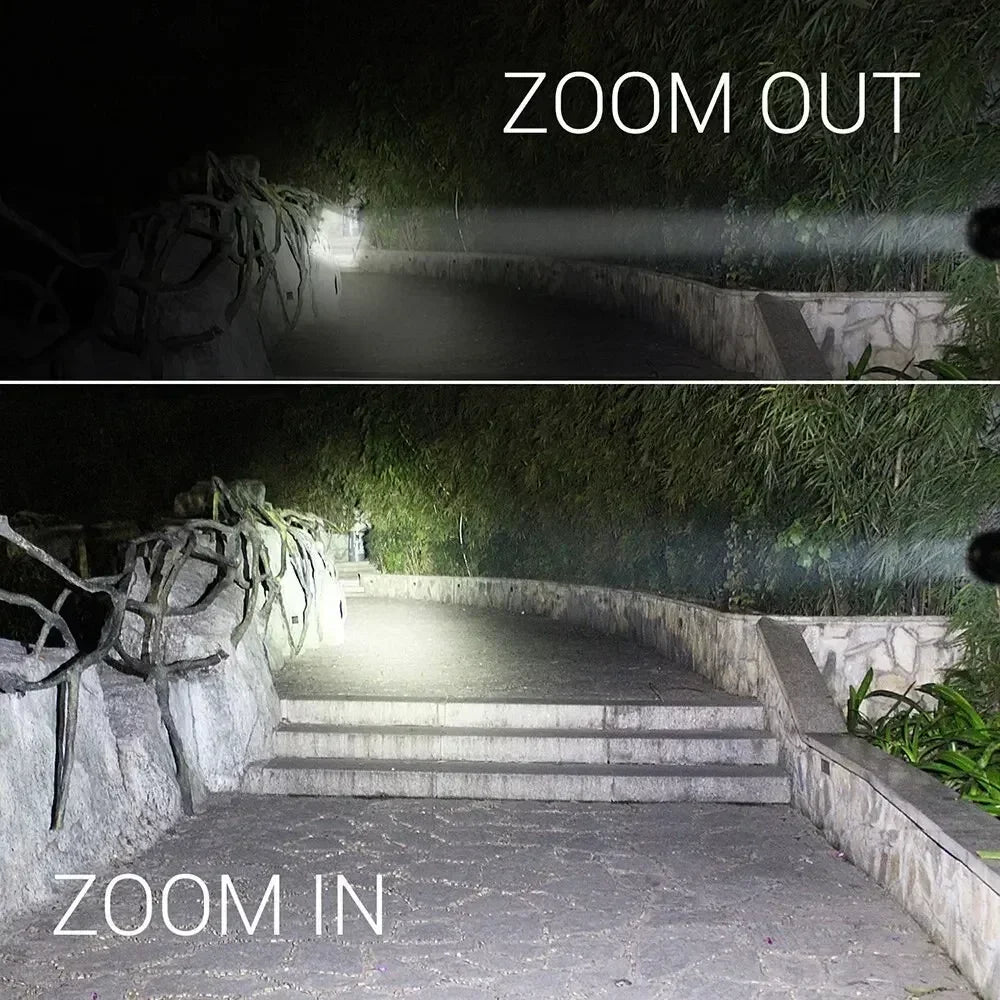 LED Flashlights,Portable Flash Light With 5 Modes & Zoomable,Bright Torch For Camping, Hiking Outdoor, Home Emergency Lighting