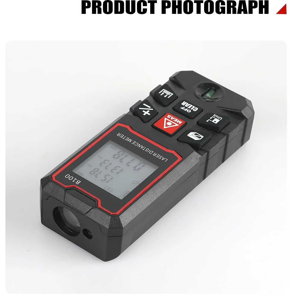 Laser Measuring Tool  Digital Tape Measure High Accuracy, Professional Laser Distance Meter with LCD Display for Constructi