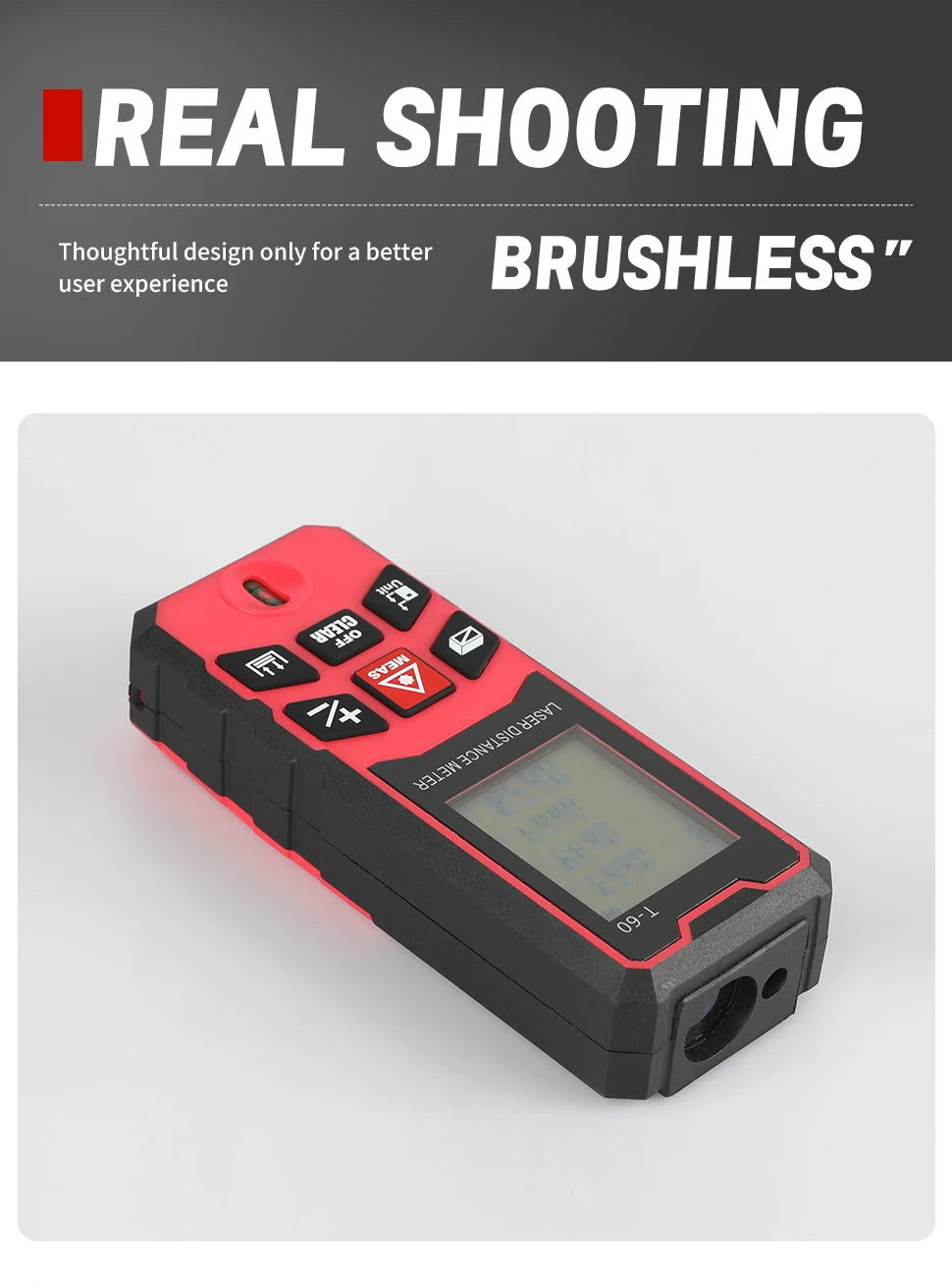 Laser Measuring Tool  Digital Tape Measure High Accuracy, Professional Laser Distance Meter with LCD Display for Constructi