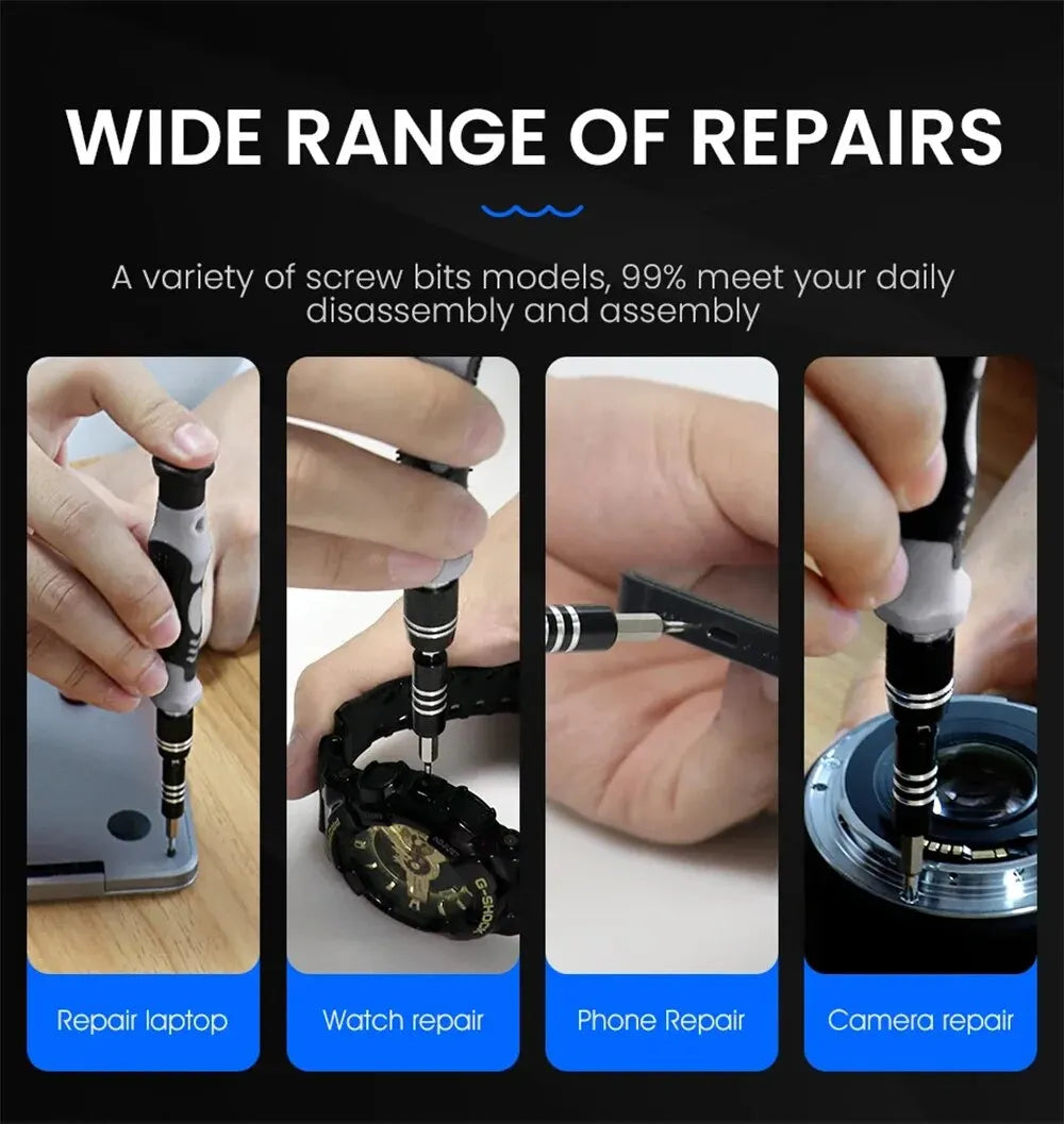 115 - piece Precision Screwdriver Set, Manual Tool Set for Precision Computer, Smartphone and Watch Repair and Disassembly