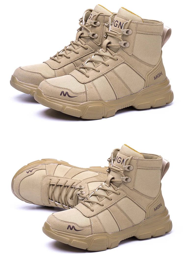 Steel Toe Shoes for Men Women Lightweight Anti-smash Steel Toe Sneakers Indestructible Work Boots Construction Safety Shoes